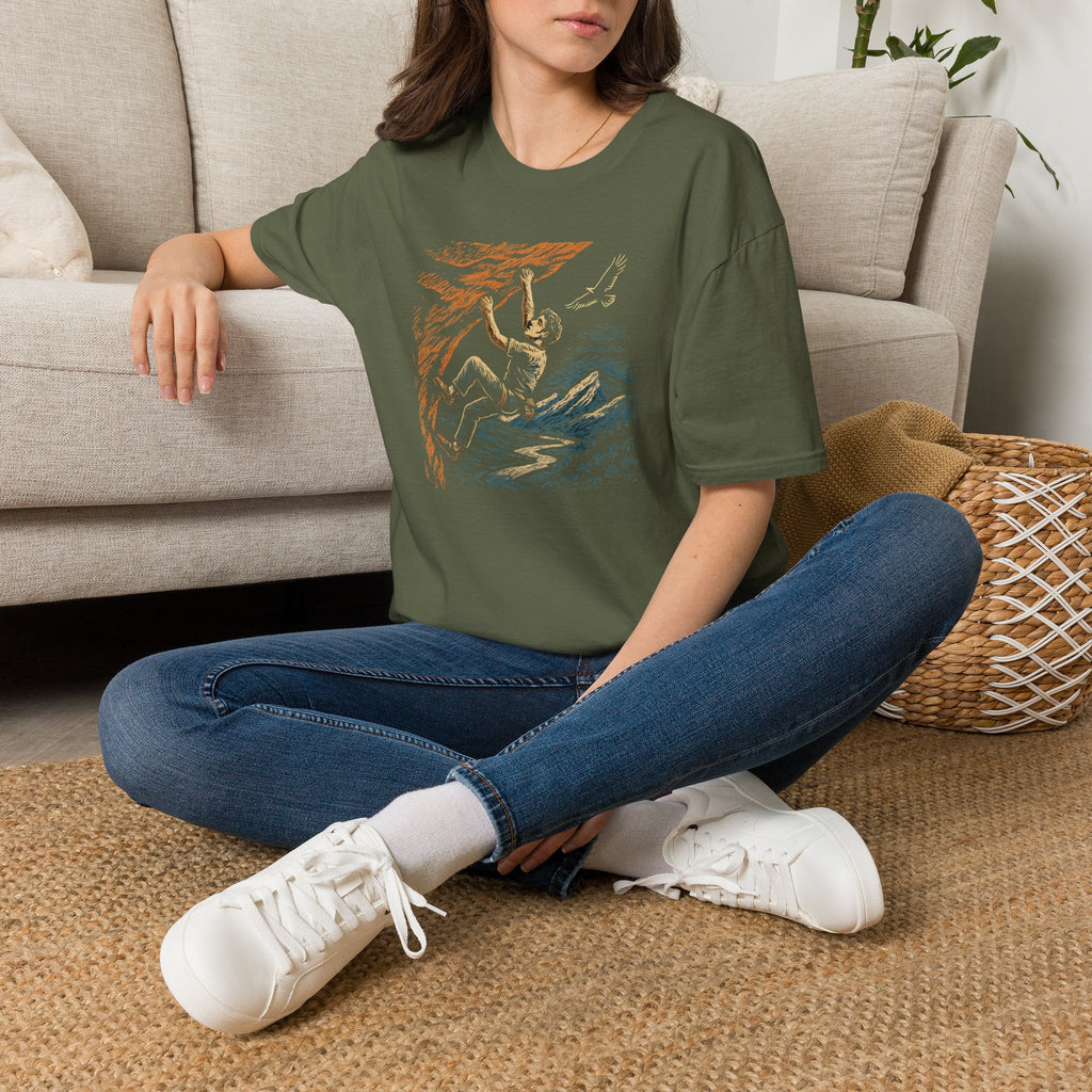 Climber on cliff T-Shirt